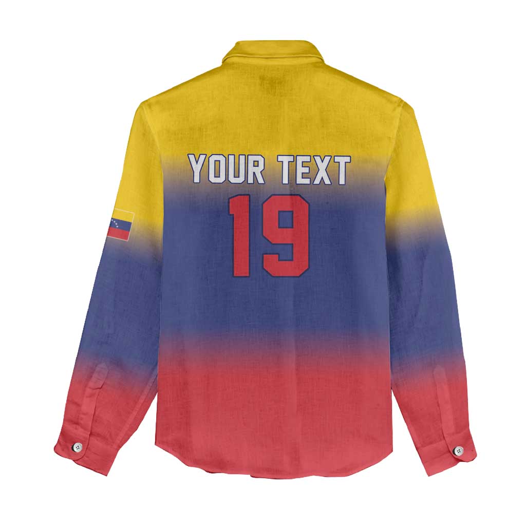 Custom Venezuela Baseball Campeones 2026 Women Casual Shirt Turpial Mascot Champion Pride