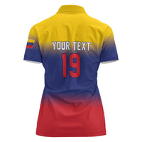 Custom Venezuela Baseball Campeones 2026 Women Polo Shirt Turpial Mascot Champion Pride
