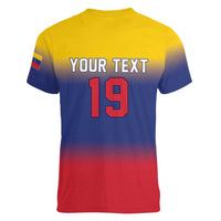 Custom Venezuela Baseball Campeones 2026 Women V-Neck T-Shirt Turpial Mascot Champion Pride