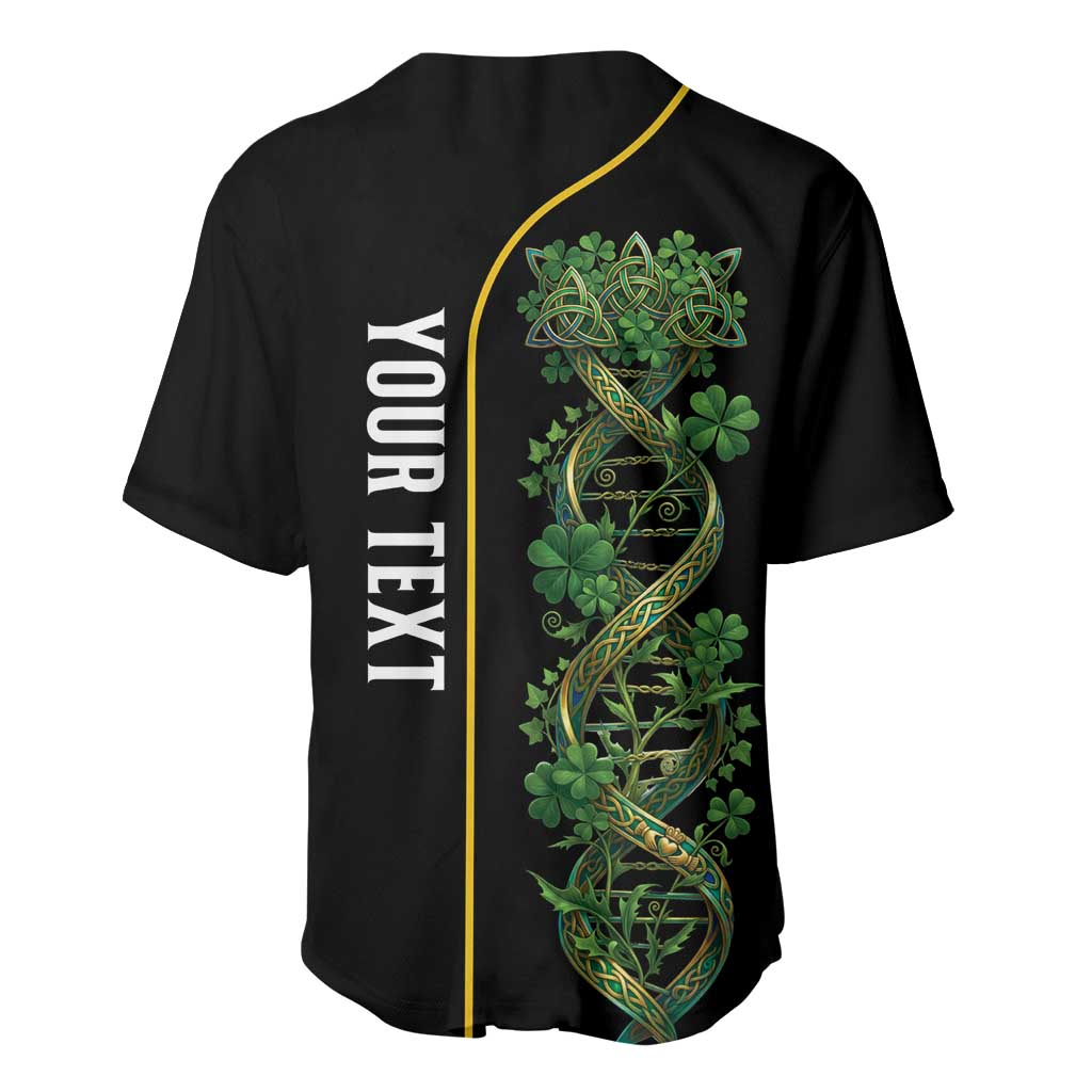 Personalized Irish Shamrock DNA Baseball Jersey It's In My DNA Pride Art