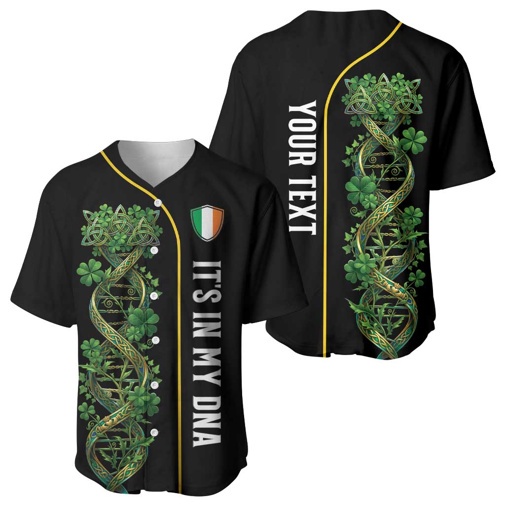 Personalized Irish Shamrock DNA Baseball Jersey It's In My DNA Pride Art
