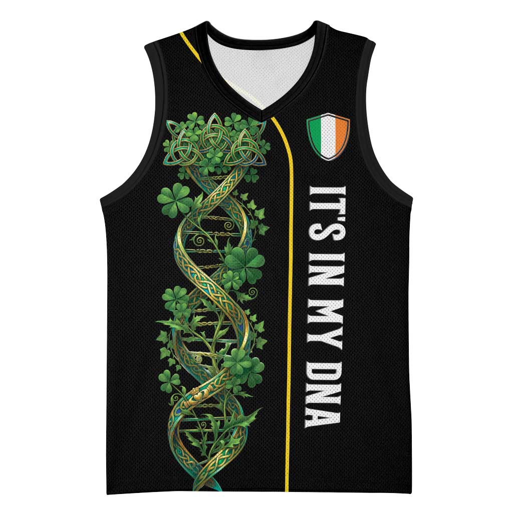 Personalized Irish Shamrock DNA Basketball Jersey It's In My DNA Pride Art