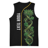 Personalized Irish Shamrock DNA Basketball Jersey It's In My DNA Pride Art