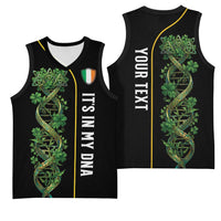 Personalized Irish Shamrock DNA Basketball Jersey It's In My DNA Pride Art