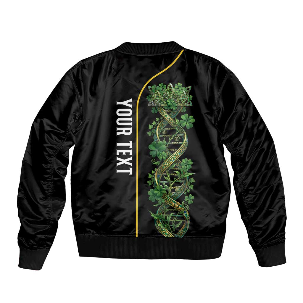 Personalized Irish Shamrock DNA Bomber Jacket It's In My DNA Pride Art