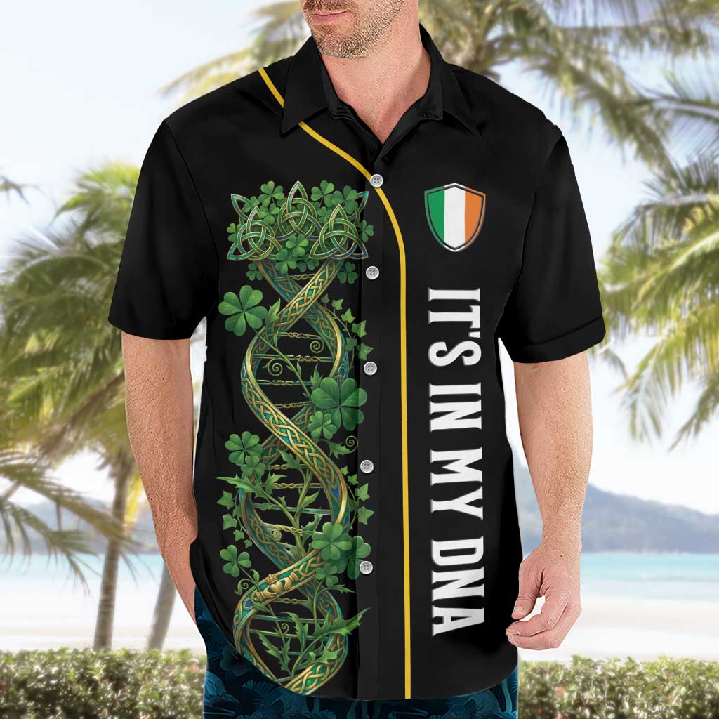 Personalized Irish Shamrock DNA Hawaiian Shirt It's In My DNA Pride Art