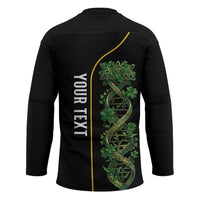 Personalized Irish Shamrock DNA Hockey Jersey It's In My DNA Pride Art