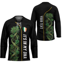 Personalized Irish Shamrock DNA Hockey Jersey It's In My DNA Pride Art