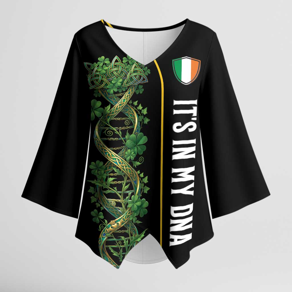 Personalized Irish Shamrock DNA Kimono Sleeve Blouse It's In My DNA Pride Art