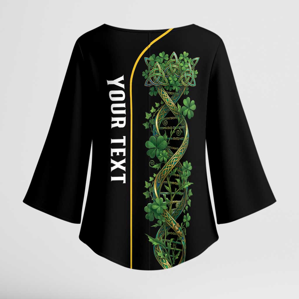 Personalized Irish Shamrock DNA Kimono Sleeve Blouse It's In My DNA Pride Art