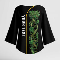 Personalized Irish Shamrock DNA Kimono Sleeve Blouse It's In My DNA Pride Art