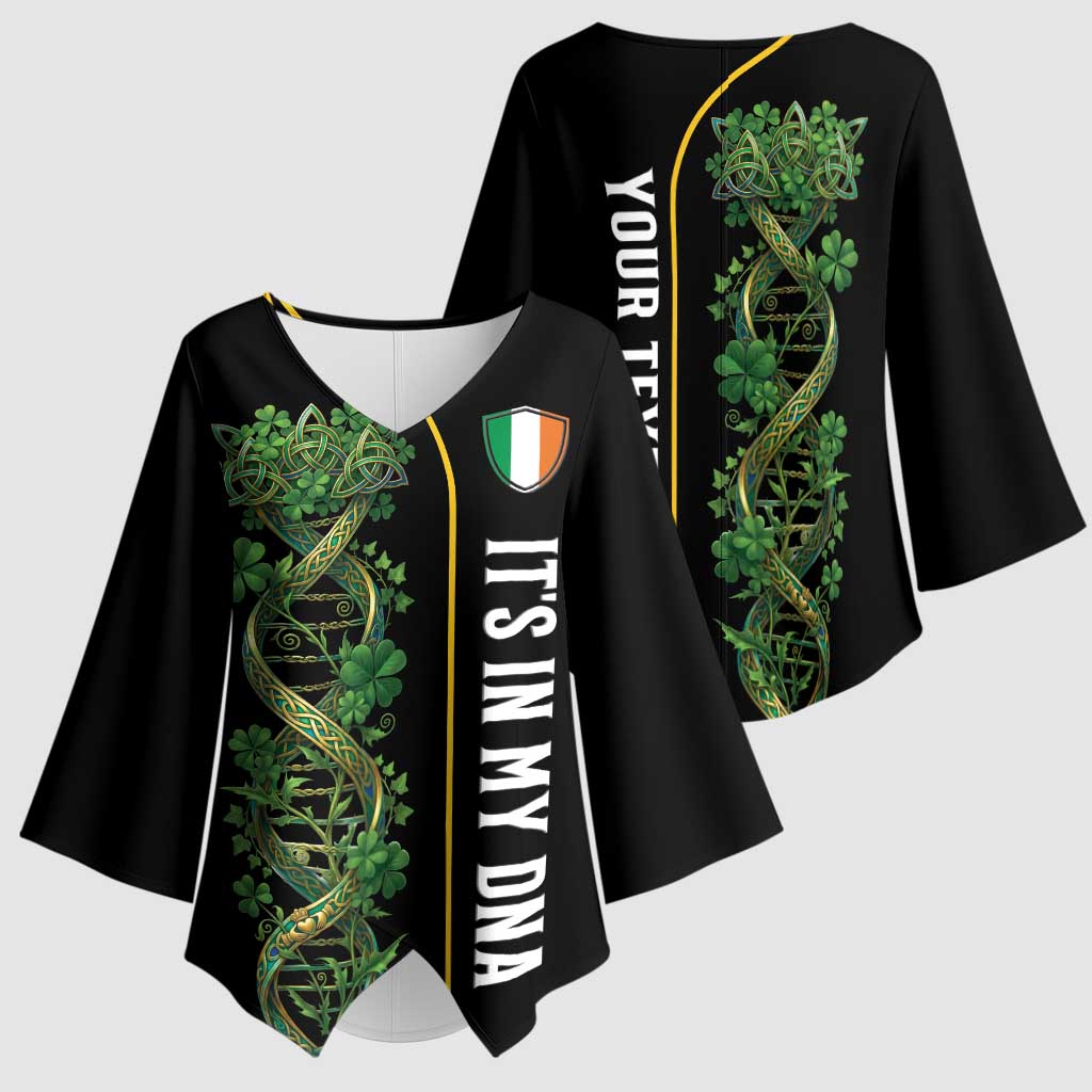 Personalized Irish Shamrock DNA Kimono Sleeve Blouse It's In My DNA Pride Art