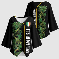 Personalized Irish Shamrock DNA Kimono Sleeve Blouse It's In My DNA Pride Art