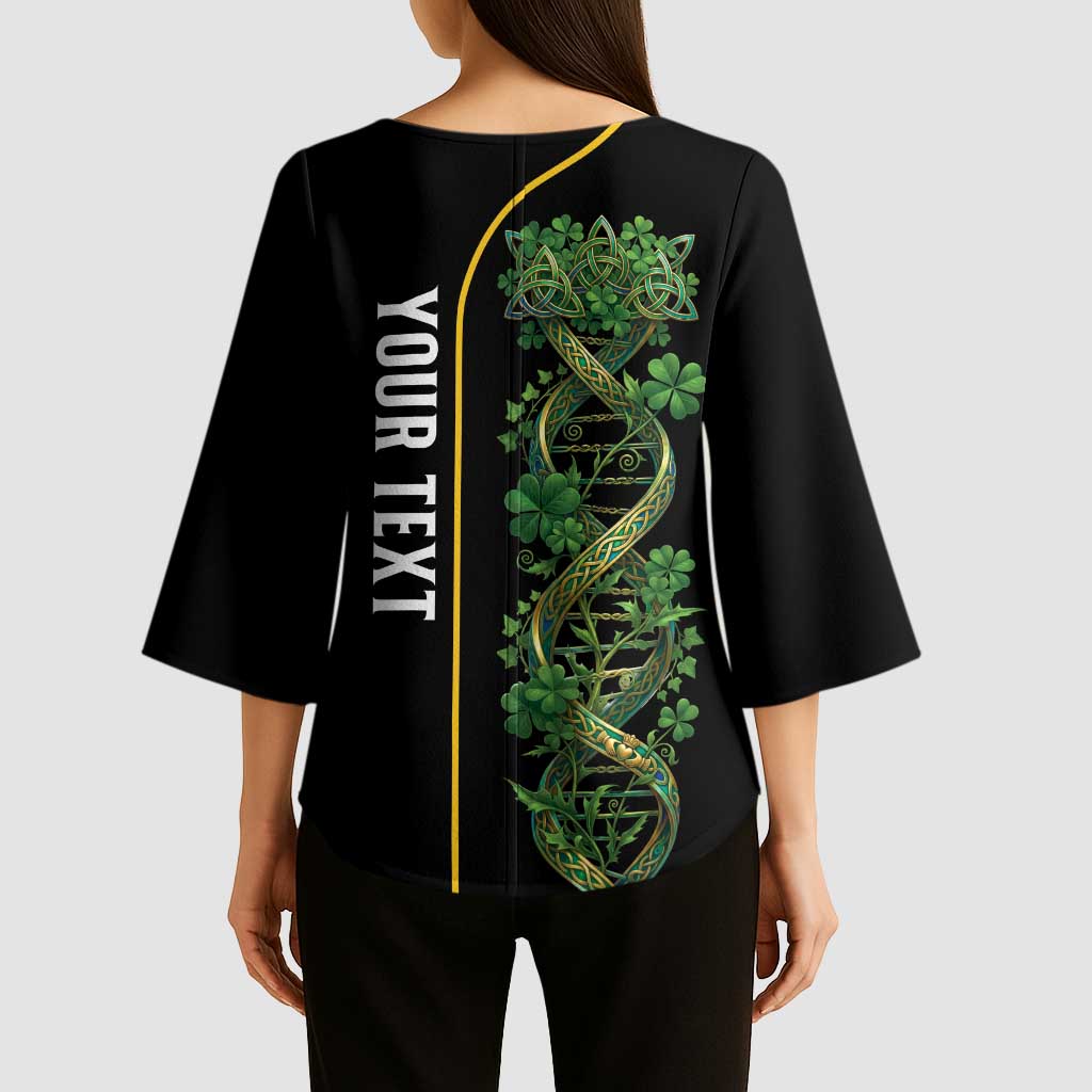 Personalized Irish Shamrock DNA Kimono Sleeve Blouse It's In My DNA Pride Art