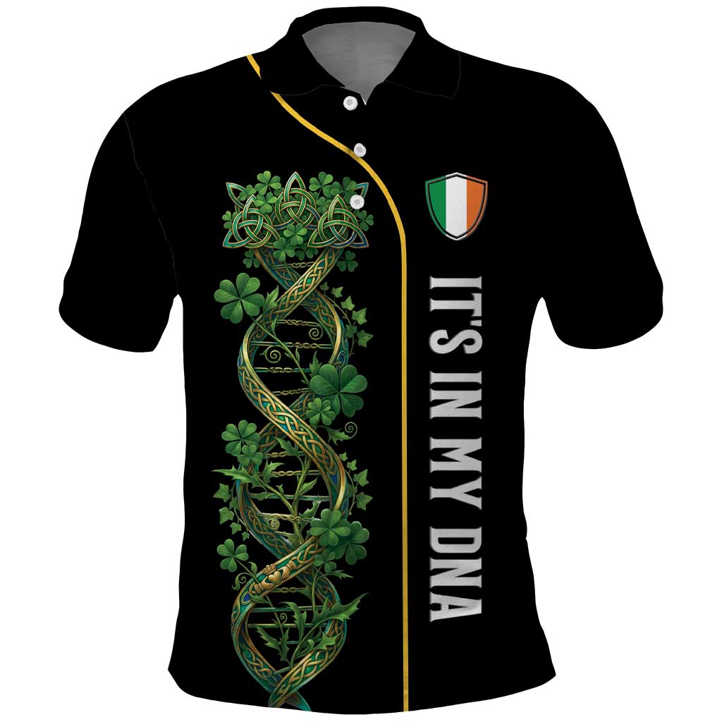 Personalized Irish Shamrock DNA Polo Shirt It's In My DNA Pride Art