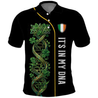 Personalized Irish Shamrock DNA Polo Shirt It's In My DNA Pride Art