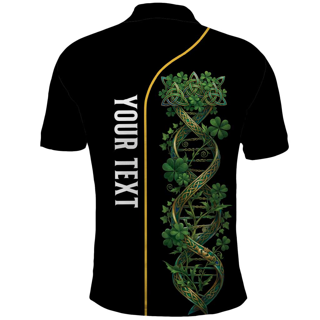 Personalized Irish Shamrock DNA Polo Shirt It's In My DNA Pride Art