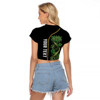 Personalized Irish Shamrock DNA Raglan Cropped T Shirt It's In My DNA Pride Art