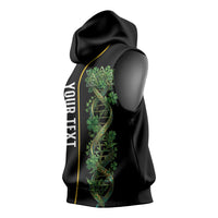 Personalized Irish Shamrock DNA Sleeveless Hoodie It's In My DNA Pride Art