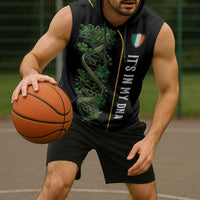 Personalized Irish Shamrock DNA Sleeveless Hoodie It's In My DNA Pride Art