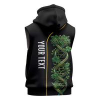 Personalized Irish Shamrock DNA Sleeveless Zip Hoodie It's In My DNA Pride Art