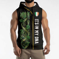 Personalized Irish Shamrock DNA Sleeveless Zip Hoodie It's In My DNA Pride Art