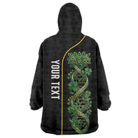 Personalized Irish Shamrock DNA Wearable Blanket Hoodie It's In My DNA Pride Art