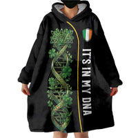 Personalized Irish Shamrock DNA Wearable Blanket Hoodie It's In My DNA Pride Art