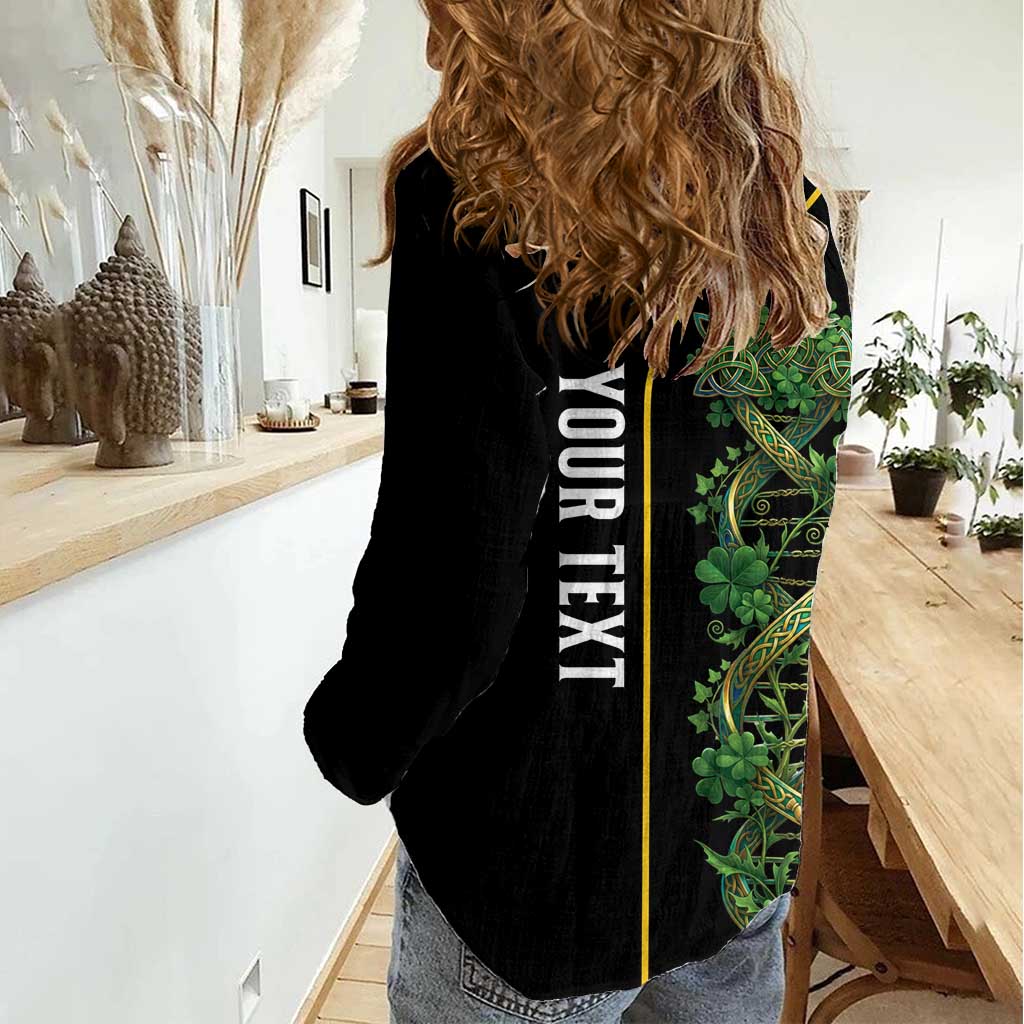 Personalized Irish Shamrock DNA Women Casual Shirt It's In My DNA Pride Art