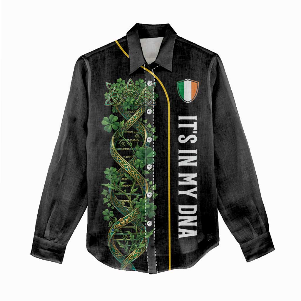 Personalized Irish Shamrock DNA Women Casual Shirt It's In My DNA Pride Art