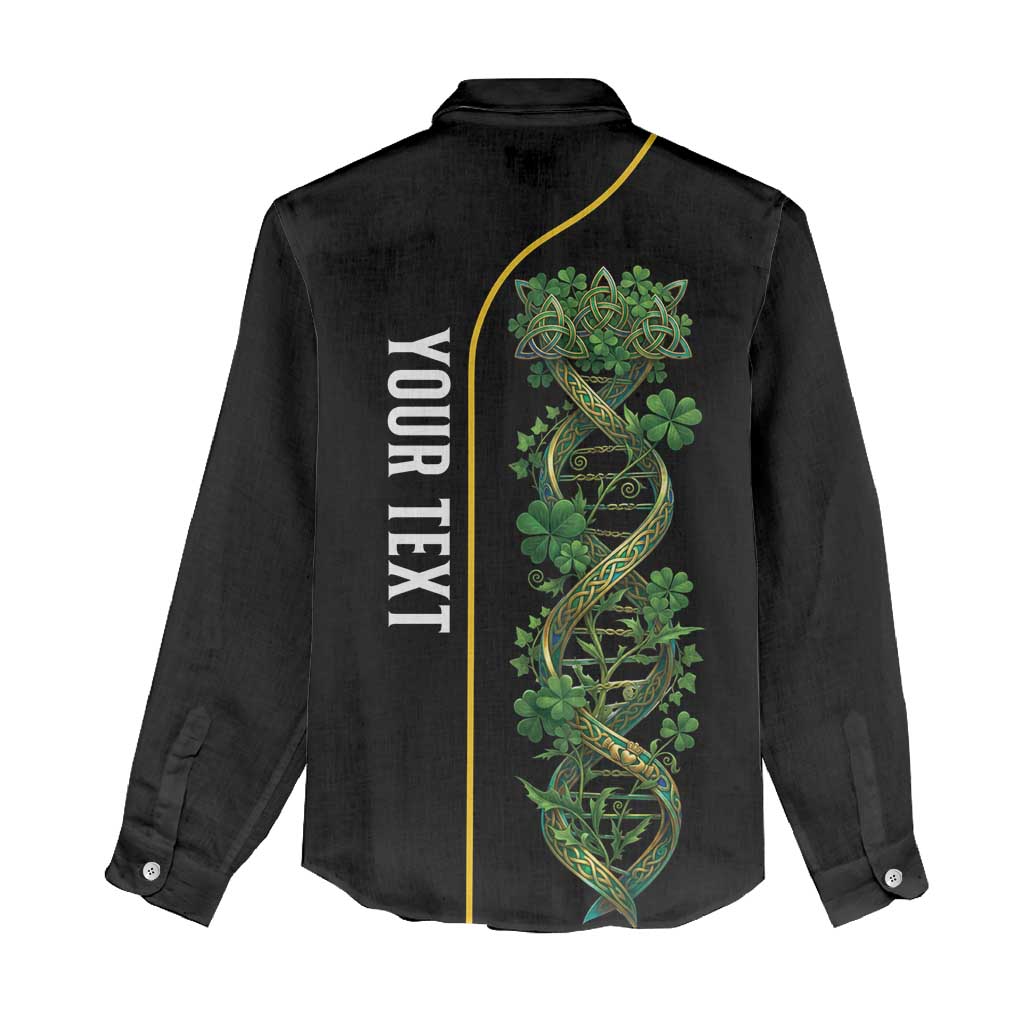 Personalized Irish Shamrock DNA Women Casual Shirt It's In My DNA Pride Art