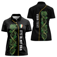 Personalized Irish Shamrock DNA Women Polo Shirt It's In My DNA Pride Art