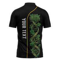 Personalized Irish Shamrock DNA Zipper Polo Shirt It's In My DNA Pride Art