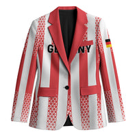 Custom German European Football Champions Blazer Rot Weiss Geometric Stripes