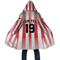 Custom German European Football Champions Cloak Rot Weiss Geometric Stripes