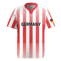 Custom German European Football Champions Rugby Jersey Rot Weiss Geometric Stripes