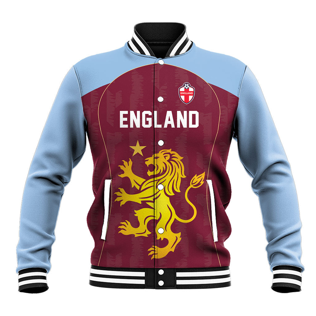 Custom England European Football Champions Baseball Jacket The Villans Rampant Lion Pride