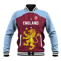 Custom England European Football Champions Baseball Jacket The Villans Rampant Lion Pride