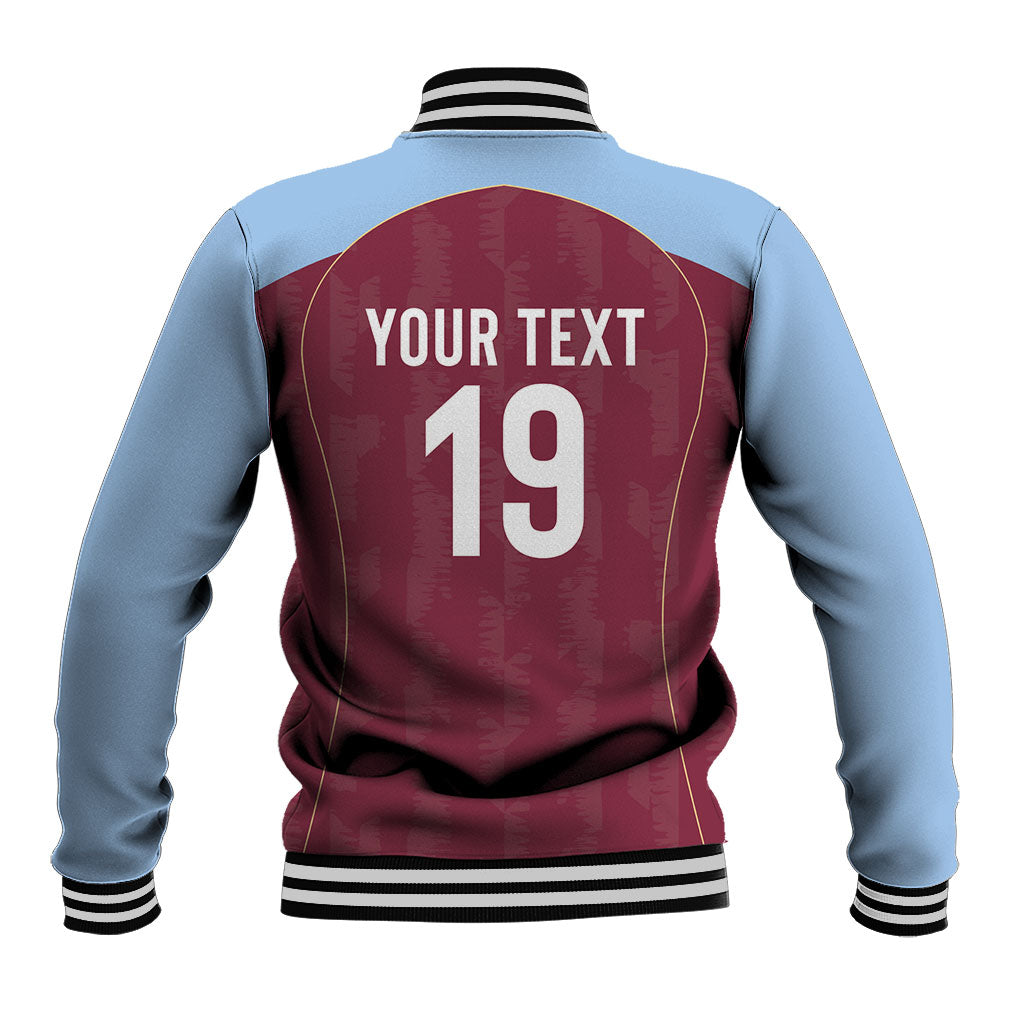 Custom England European Football Champions Baseball Jacket The Villans Rampant Lion Pride