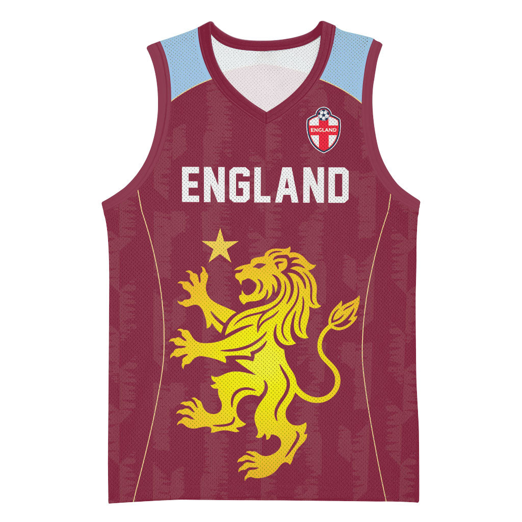 Custom England European Football Champions Basketball Jersey The Villans Rampant Lion Pride