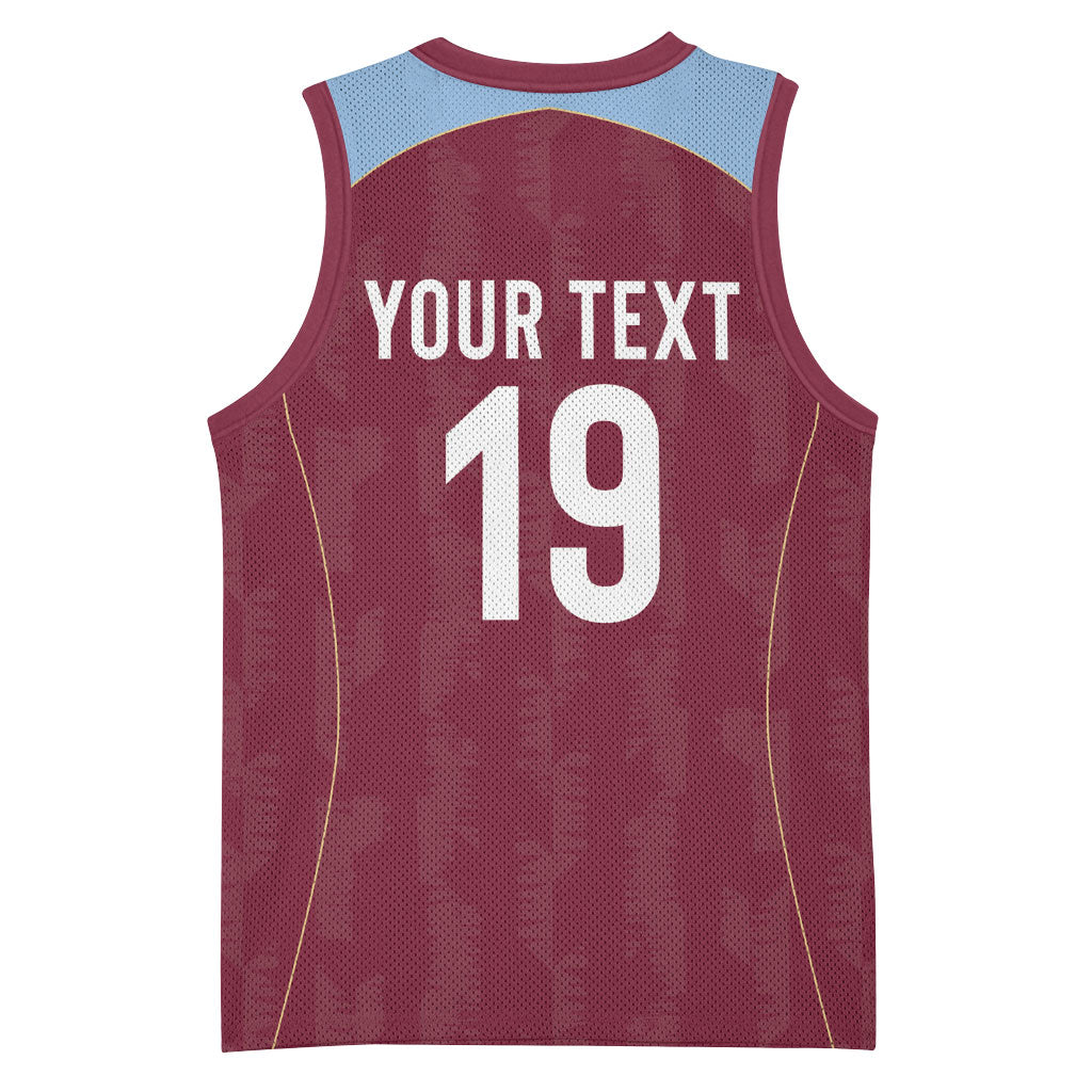 Custom England European Football Champions Basketball Jersey The Villans Rampant Lion Pride