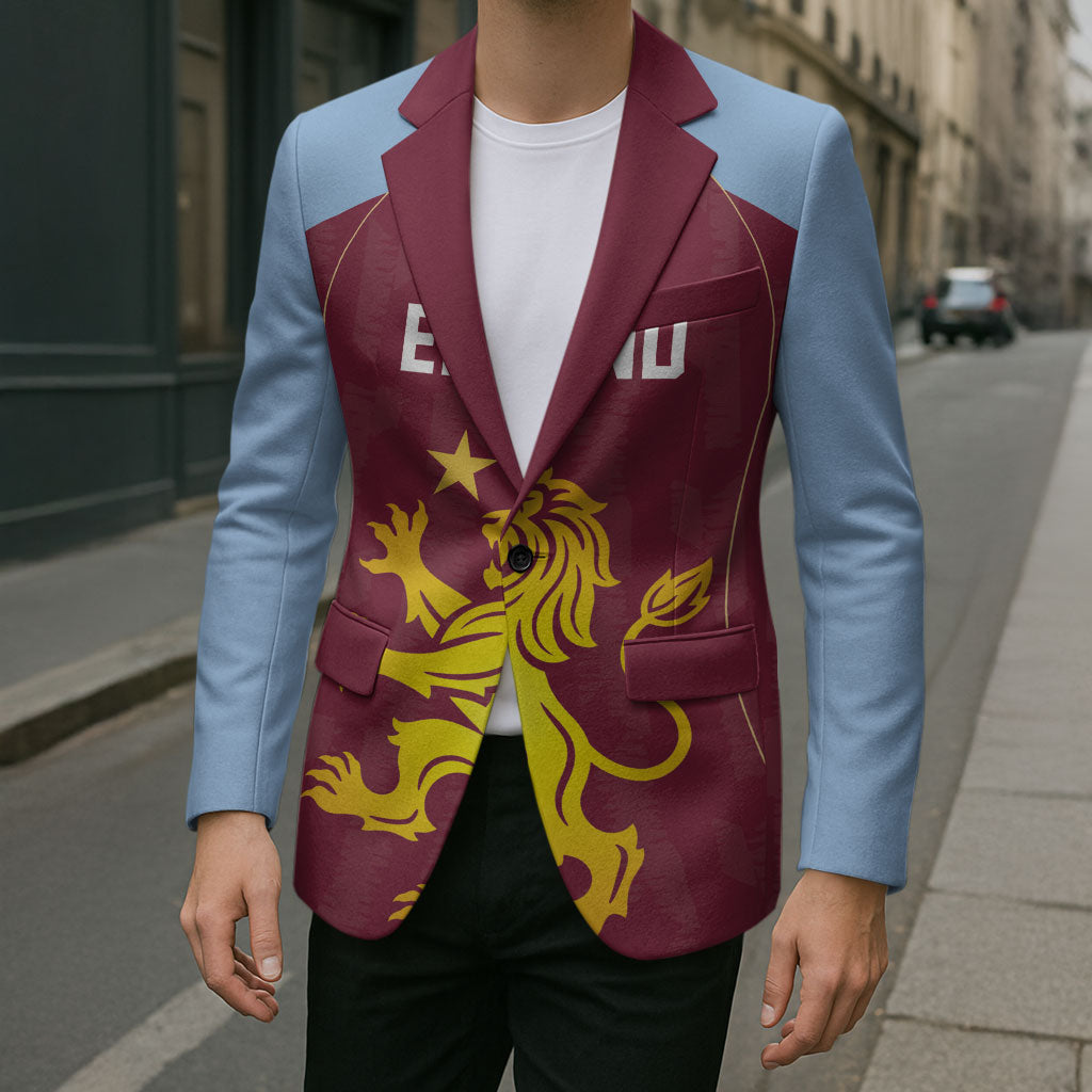 Custom England European Football Champions Blazer The Villans Rampant Lion Pride