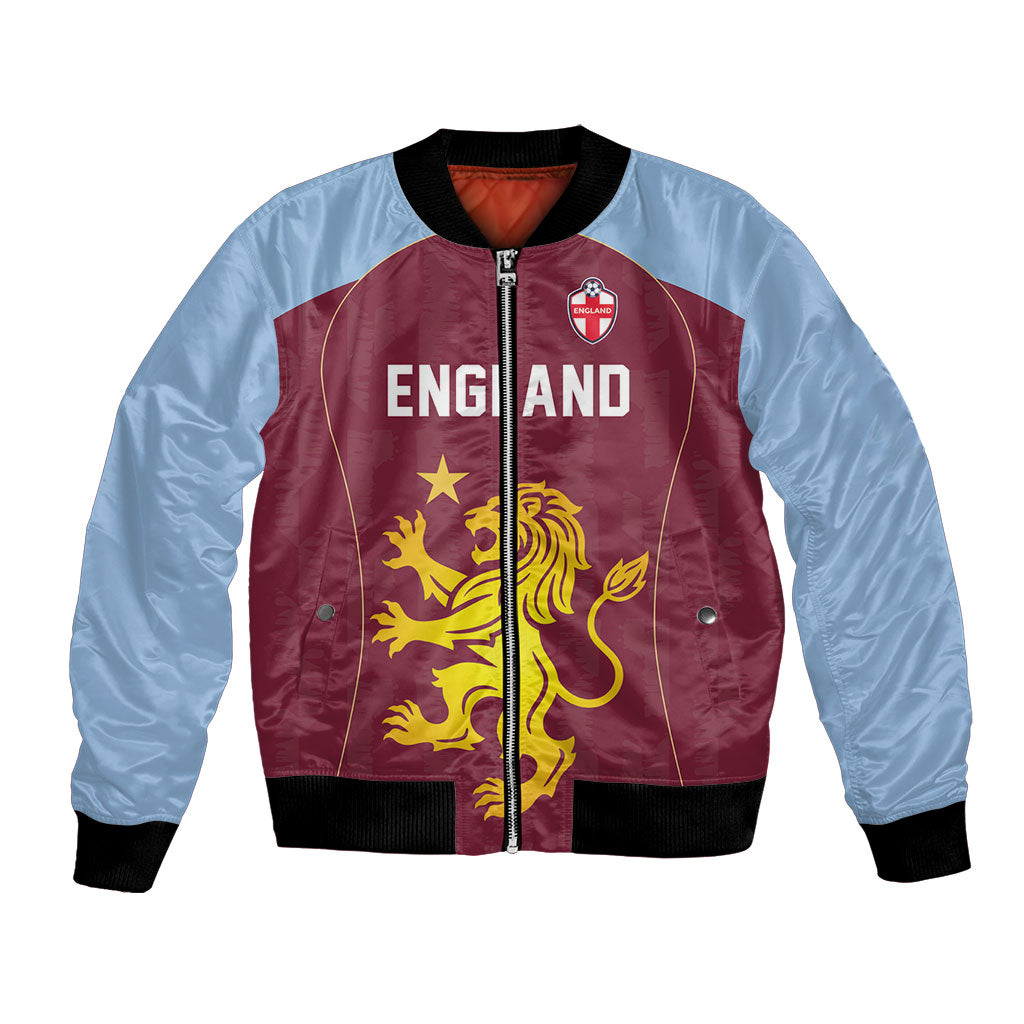 Custom England European Football Champions Bomber Jacket The Villans Rampant Lion Pride