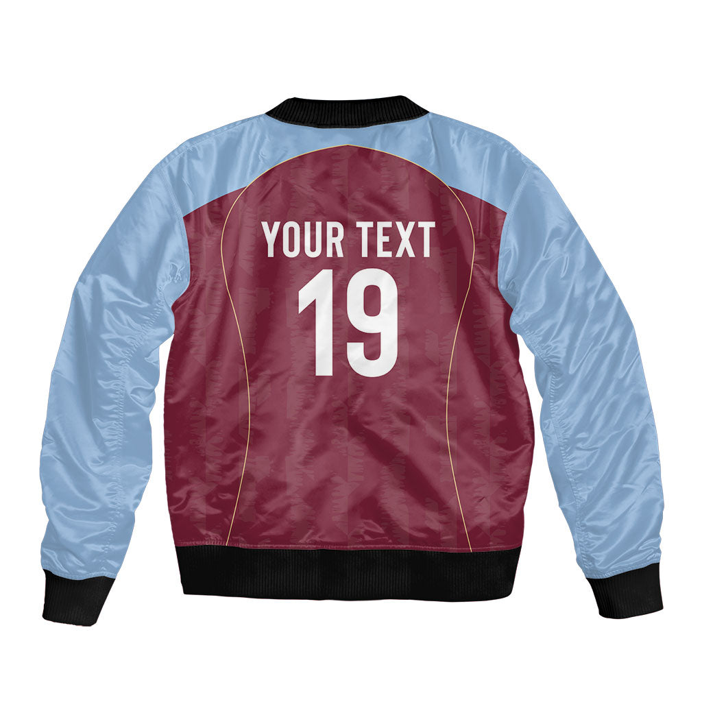 Custom England European Football Champions Bomber Jacket The Villans Rampant Lion Pride