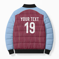 Custom England European Football Champions Bomber Puffer Jacket The Villans Rampant Lion Pride