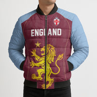 Custom England European Football Champions Bomber Puffer Jacket The Villans Rampant Lion Pride