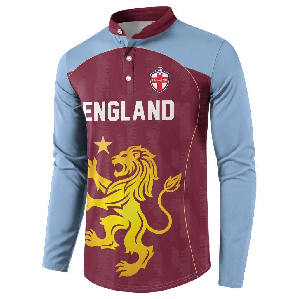 Custom England European Football Champions Button Sweatshirt The Villans Rampant Lion Pride