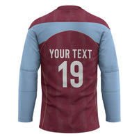 Custom England European Football Champions Hockey Jersey The Villans Rampant Lion Pride