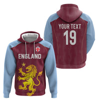 Custom England European Football Champions Hoodie The Villans Rampant Lion Pride