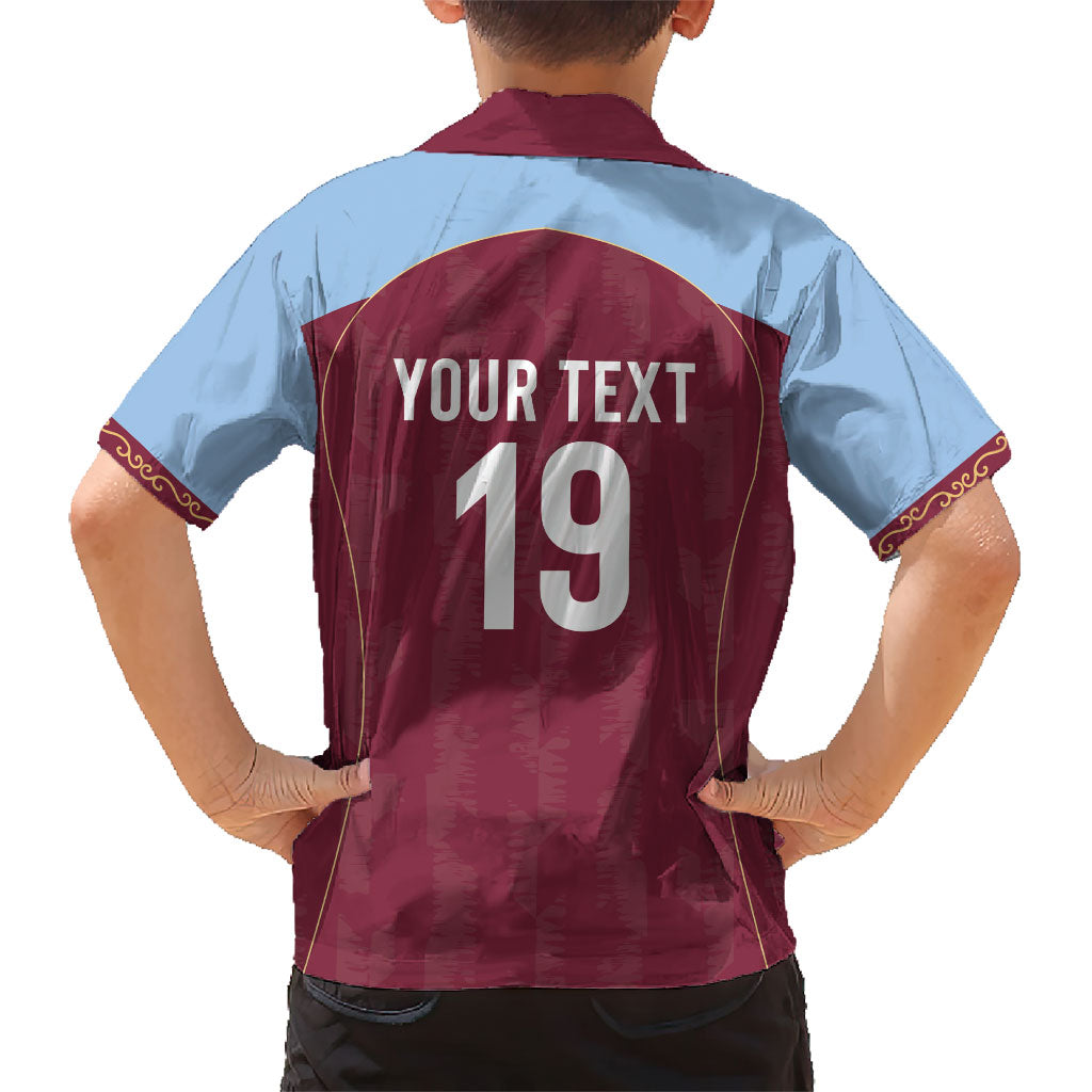 Custom England European Football Champions Kid Hawaiian Shirt The Villans Rampant Lion Pride